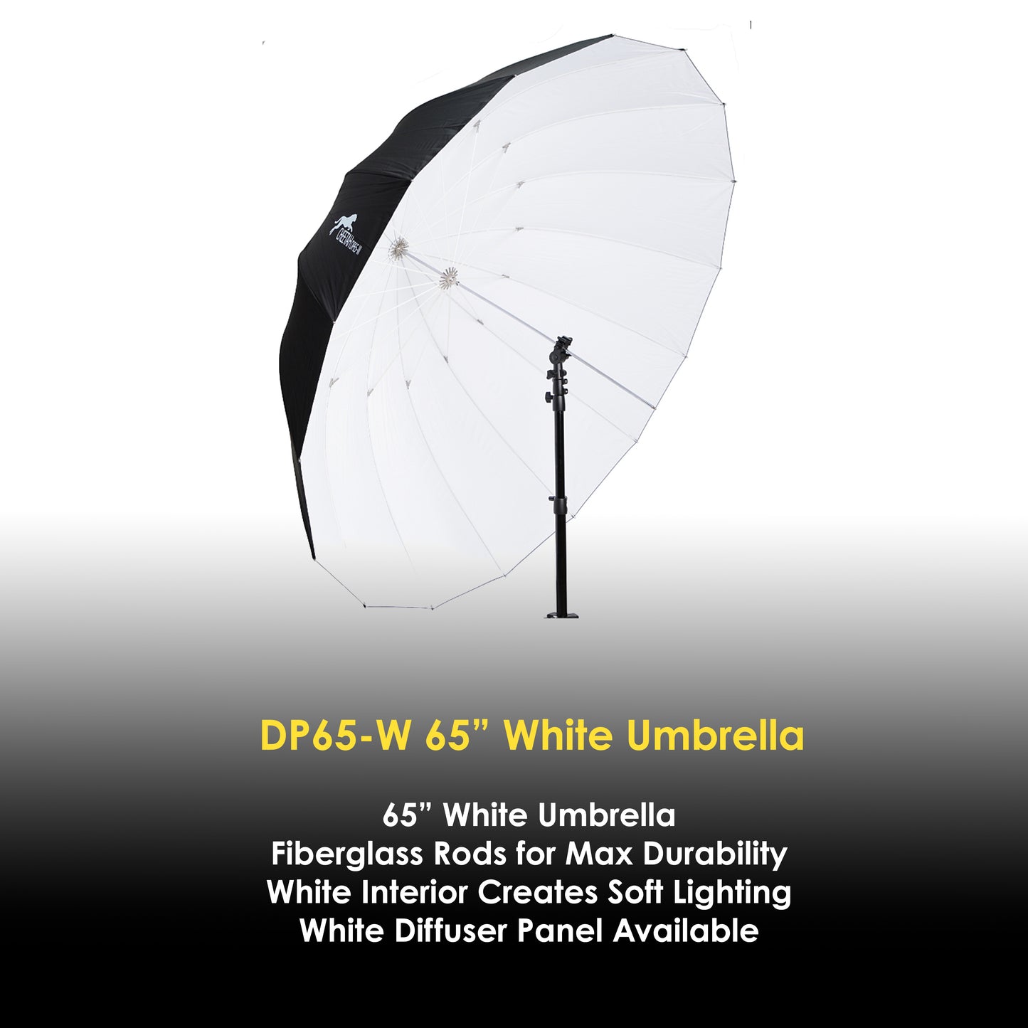 65" White Deep Umbrella