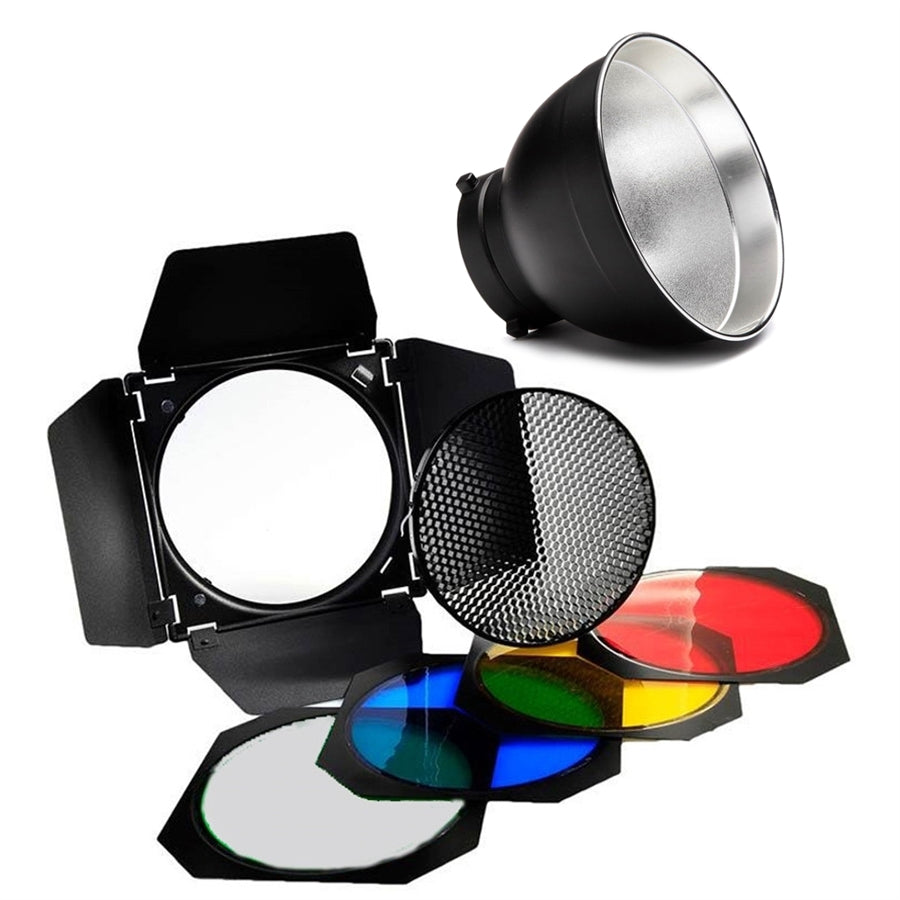 Cheetahstand 7" Barn Door Reflectors with gels.