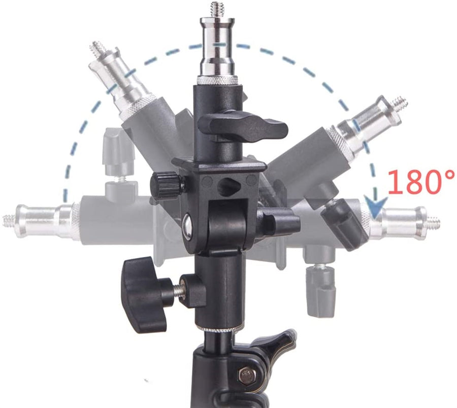 Camera Flash Swivel Mount Bracket Rotation Angles
