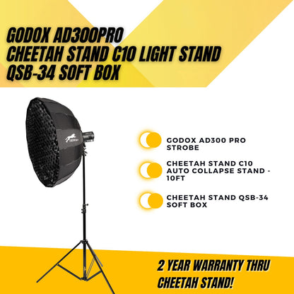 Cheetah Stand Wireless Softbox Godox AD300 Wireless Strobe Creator