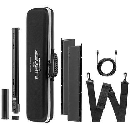 Westcott Ice Light 3 RGBWW LED Kit with Battery Grip & Barndoors