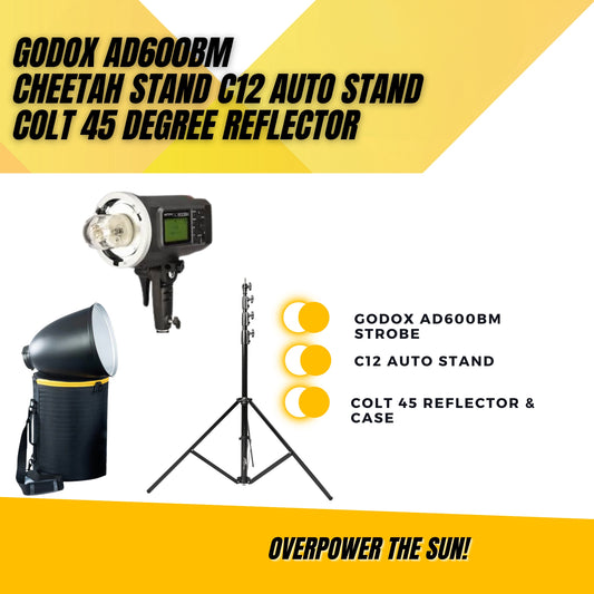 Godox AD600BM + Cheetah Stand Colt 45 w/ case + C12