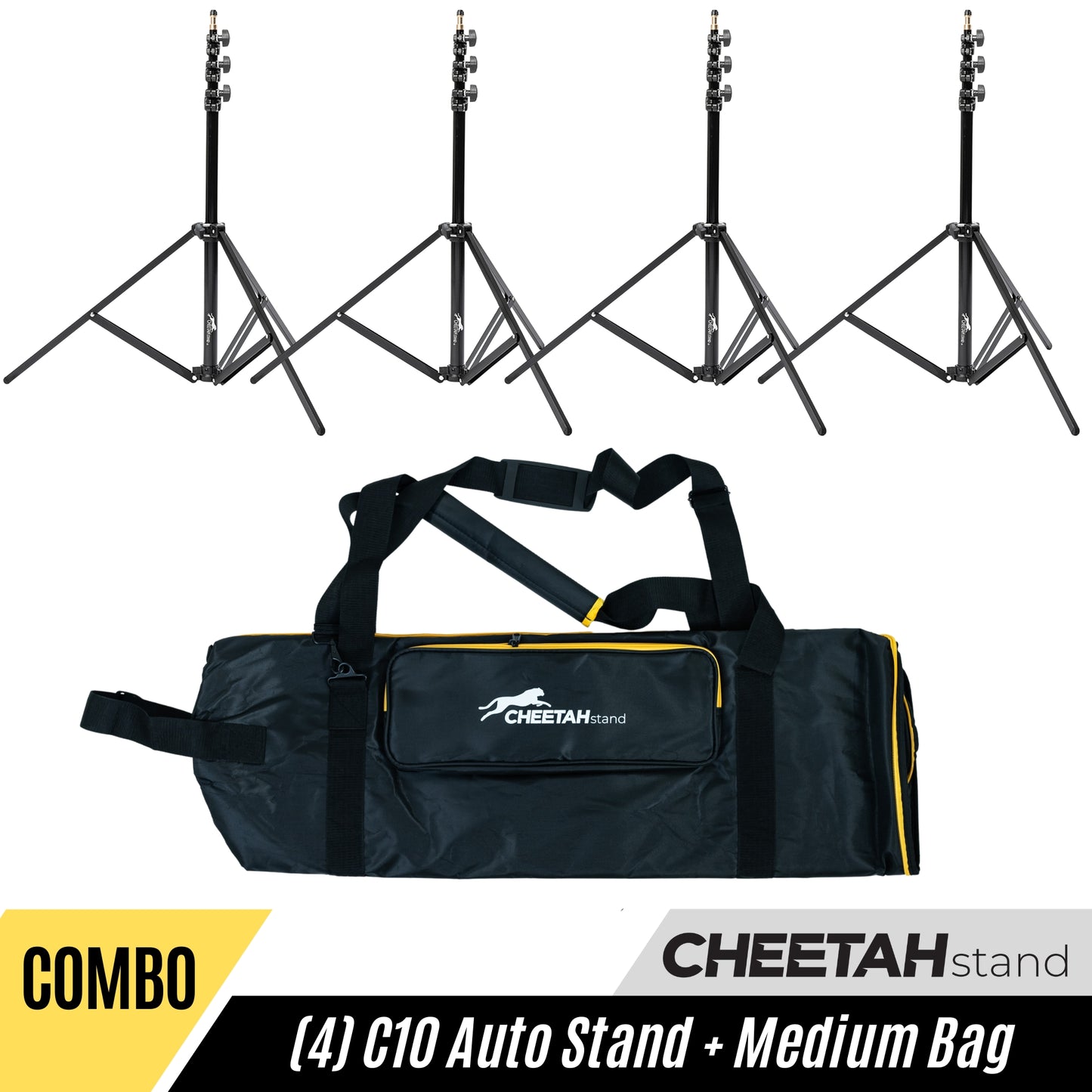 4 C10 Auto Stands + Medium Bag Combo