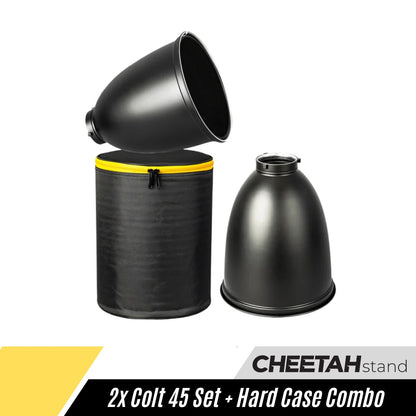 Dual Cheetah Stand Colt 45 Degree Reflector w/ Case Combo