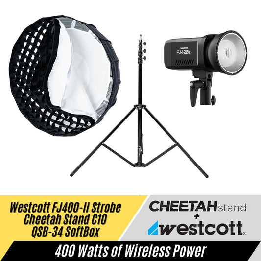Westcott FJ400II + Cheetah Stand QSB-34 + C10