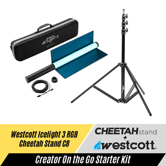 Westcott Ice Light 3 RGB + Cheetah Stand C8