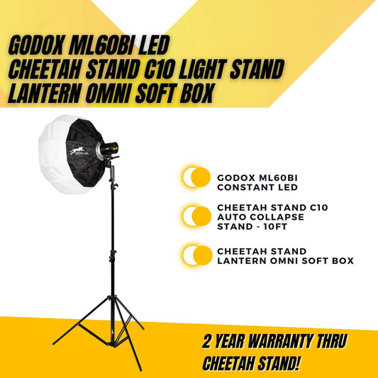 Godox ML60Bi Constant Light Creator Kit with Cheetah Stand Lantern & C10 Auto Stand