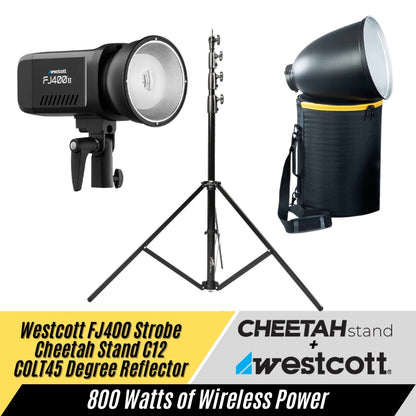 Westcott FJ400 + Cheetah Stand Colt 45 w/ case + C12