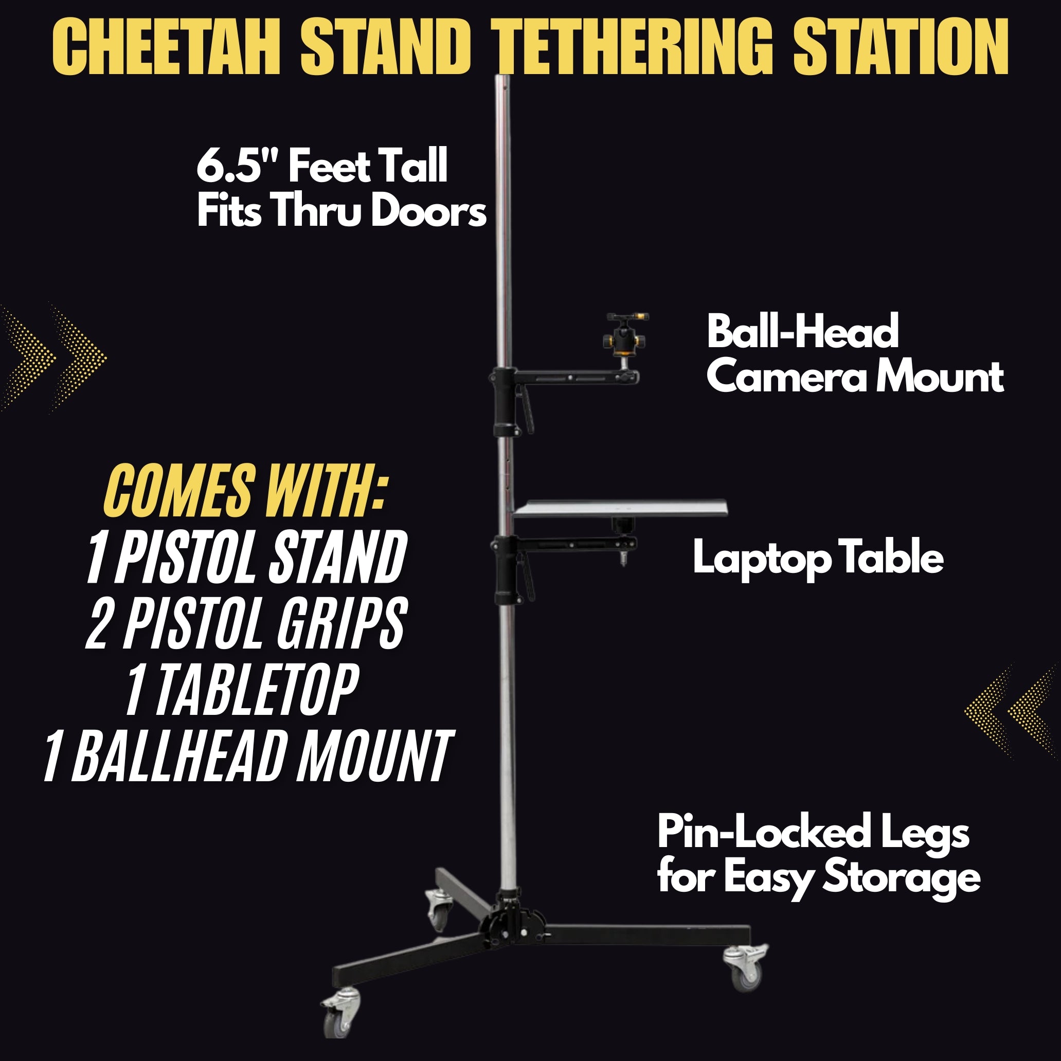 Pistol Stand Mobile Tethering Station – Cheetah Stand