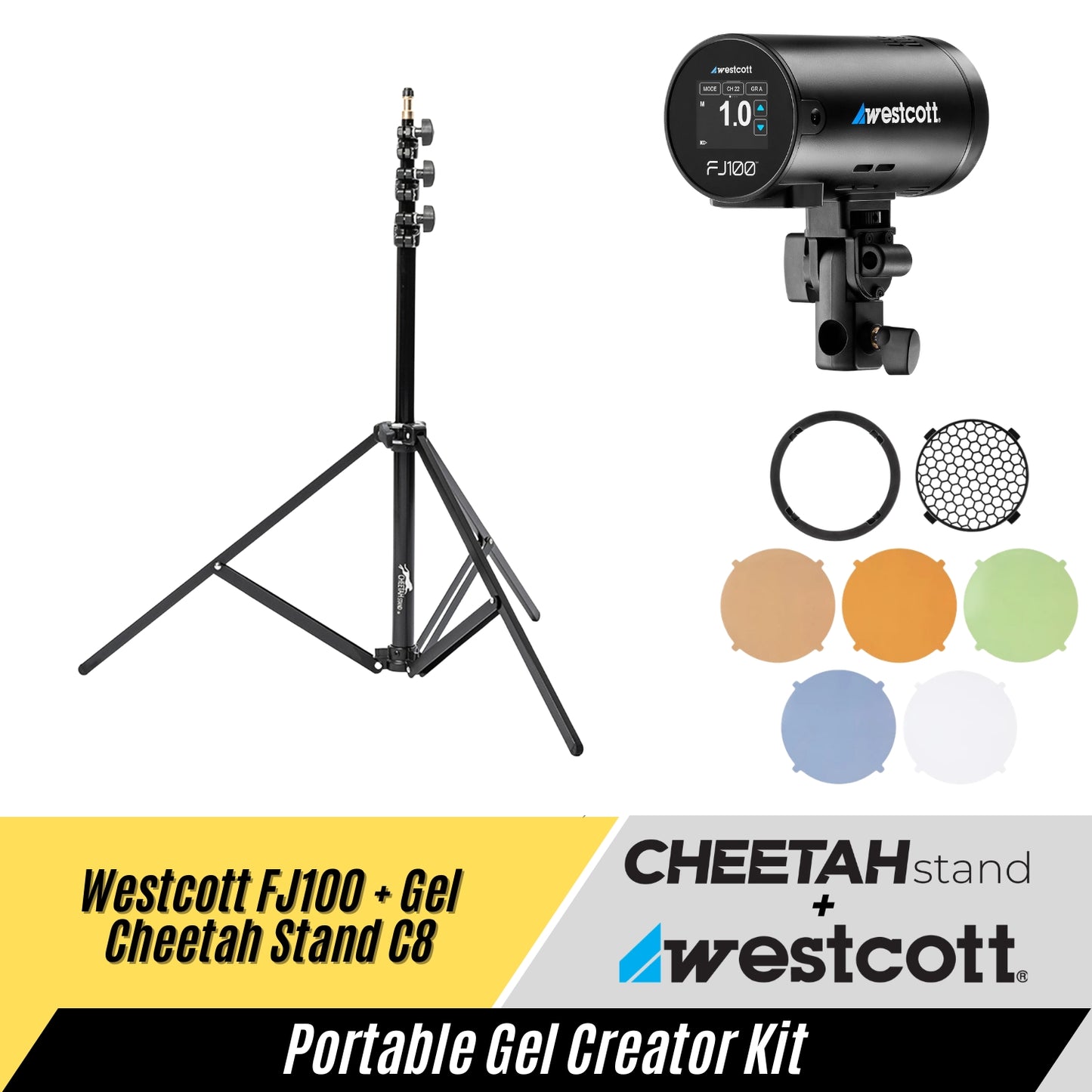 Westcott FJ100 + Gels + Cheetah Stand C8