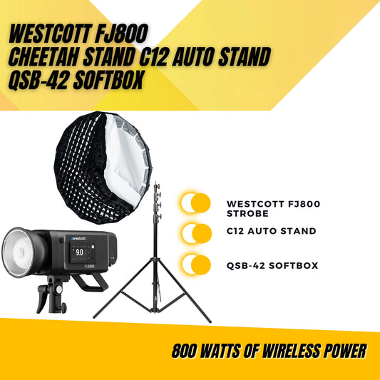 Westcott FJ800 + Cheetah Stand QSB-42 + C12