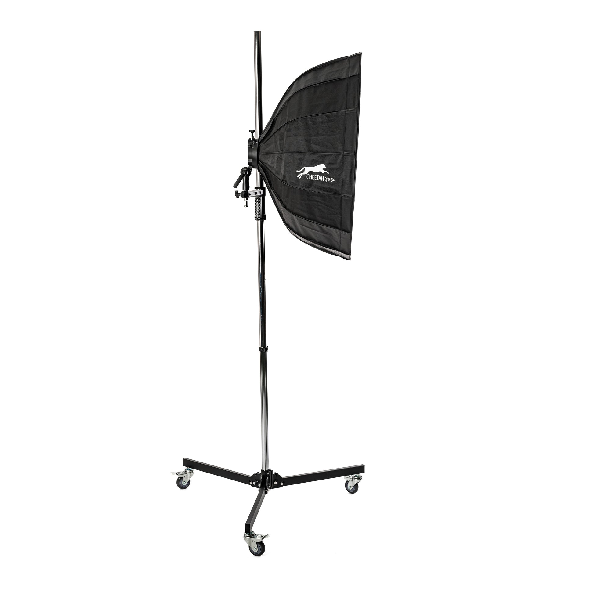 Cheetahstand Single Pistol Grip With QSB34 Softbox Mounted