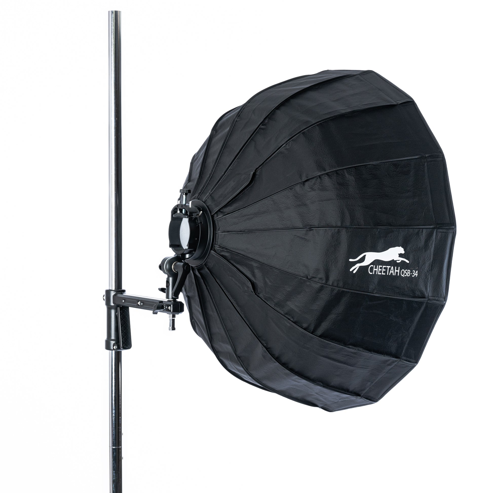 Cheetahstand Pistol Grip with QSB34 Softbox Mounted
