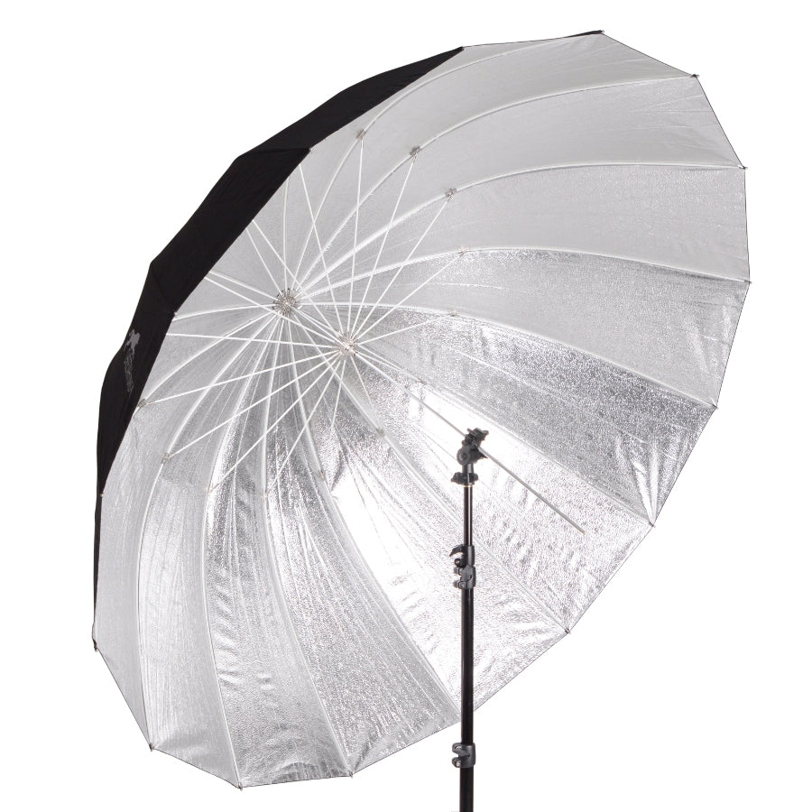 Cheetahstand DP-65PS Pebble Silver Umbrella Mounted on Lightstand
