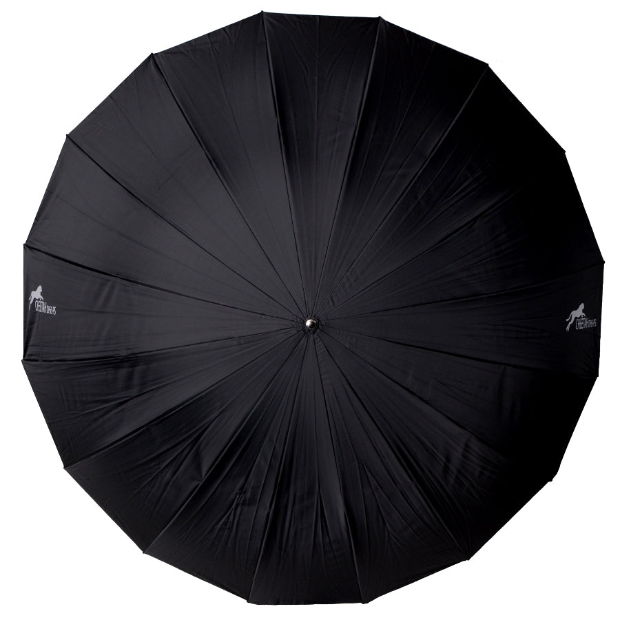 Cheetahstand DP-65PS Pebble Silver Umbrella with White Diffuser Back View Direct